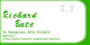 richard bute business card